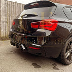 Gloss Black Rear Diffuser Twin Exhaust for BMW F20 1 Series LCI 15-19
