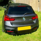 Gloss Black Rear Diffuser Twin Exhaust for BMW F20 1 Series LCI 15-19