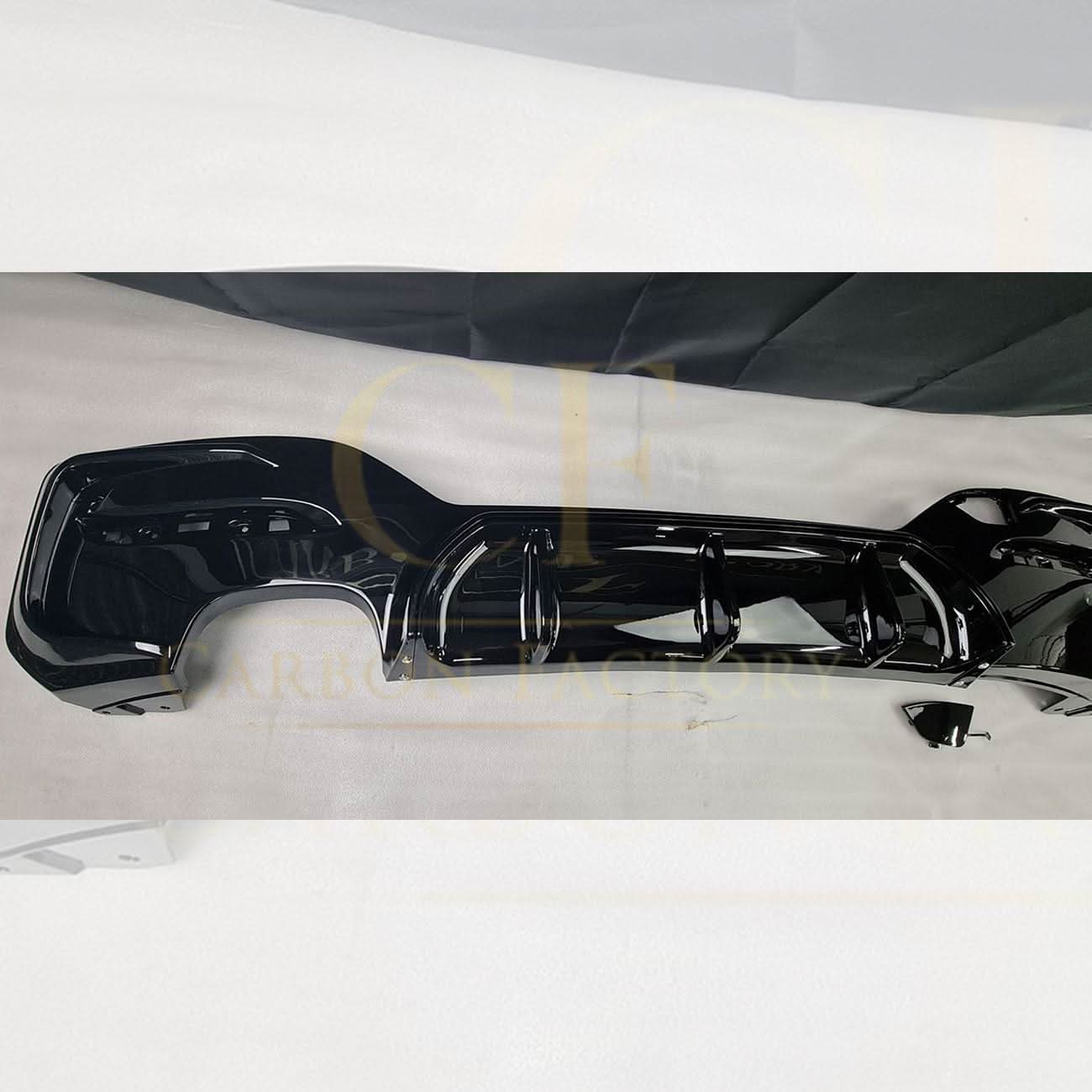 Gloss Black Rear Diffuser Twin Exhaust for BMW F20 1 Series LCI 15-19