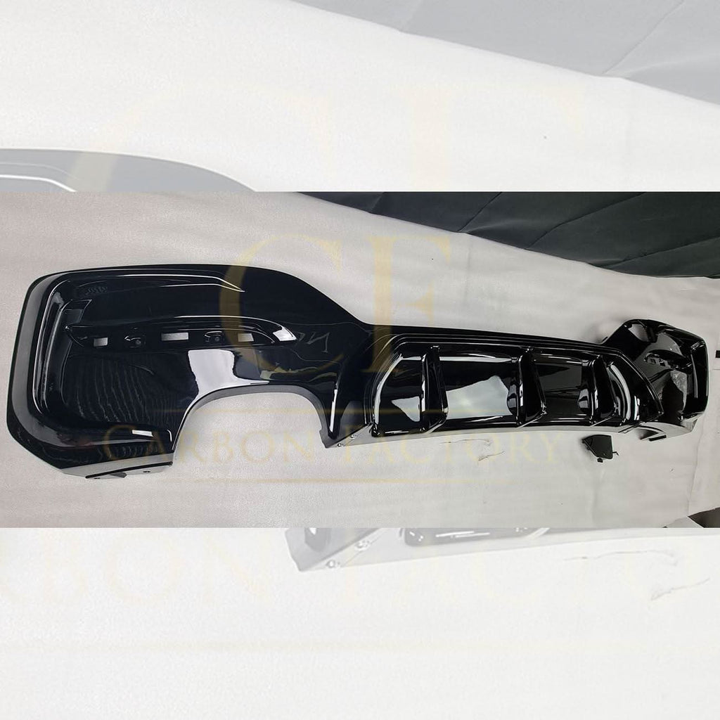 Gloss Black Rear Diffuser Twin Exhaust for BMW F20 1 Series LCI 15-19