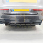 Gloss Black Rear Diffuser Twin Exhaust for BMW F30 F31 3 Series 12-19
