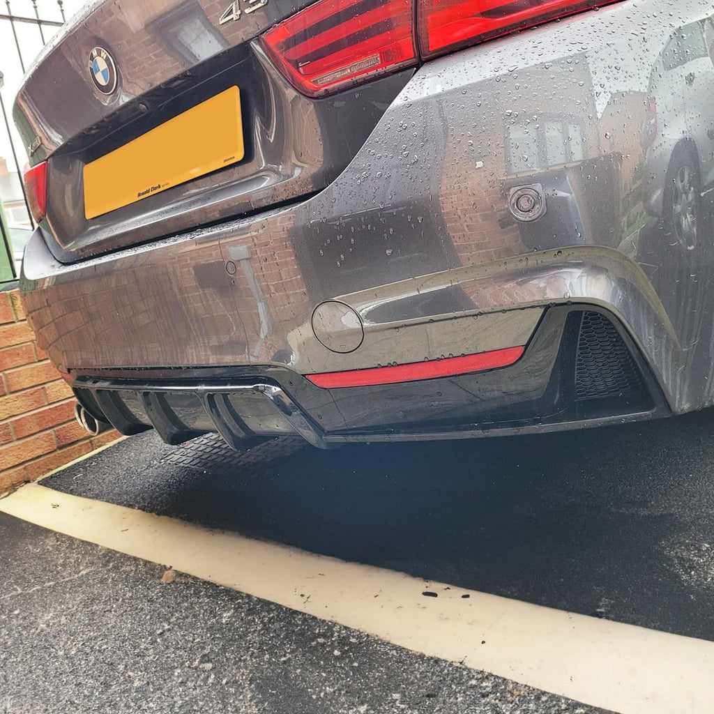 Gloss Black Rear Diffuser Twin Exhaust for BMW F32 F33 F36 4 Series 14-20