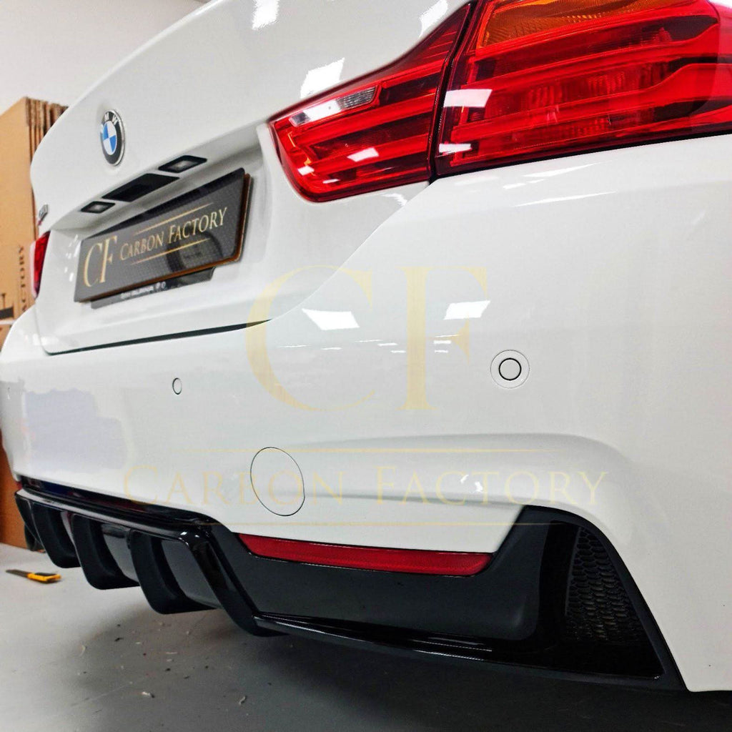 Gloss Black Rear Diffuser Twin Exhaust for BMW F32 F33 F36 4 Series 14-20