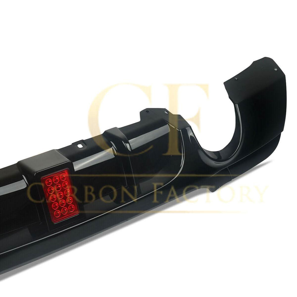 LED Style Gloss Black Rear Diffuser Dual Exhaust for BMW E90 E91 3 Series 05-13