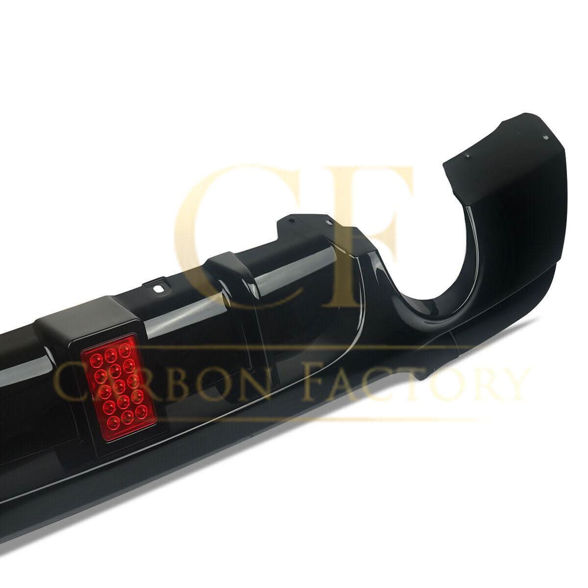 LED Style Gloss Black Rear Diffuser Dual Exhaust for BMW E90 E91 3 Series 05-13
