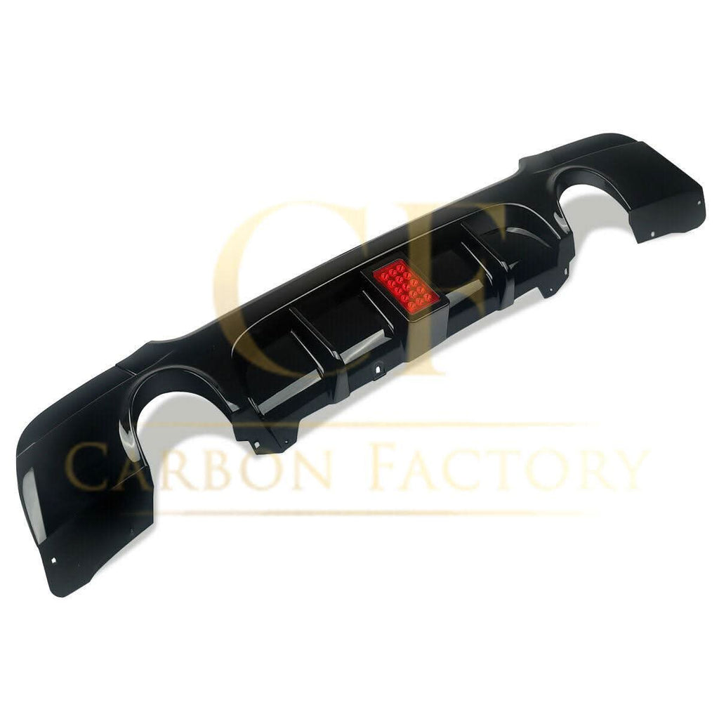 LED Style Gloss Black Rear Diffuser Dual Exhaust for BMW E90 E91 3 Series 05-13