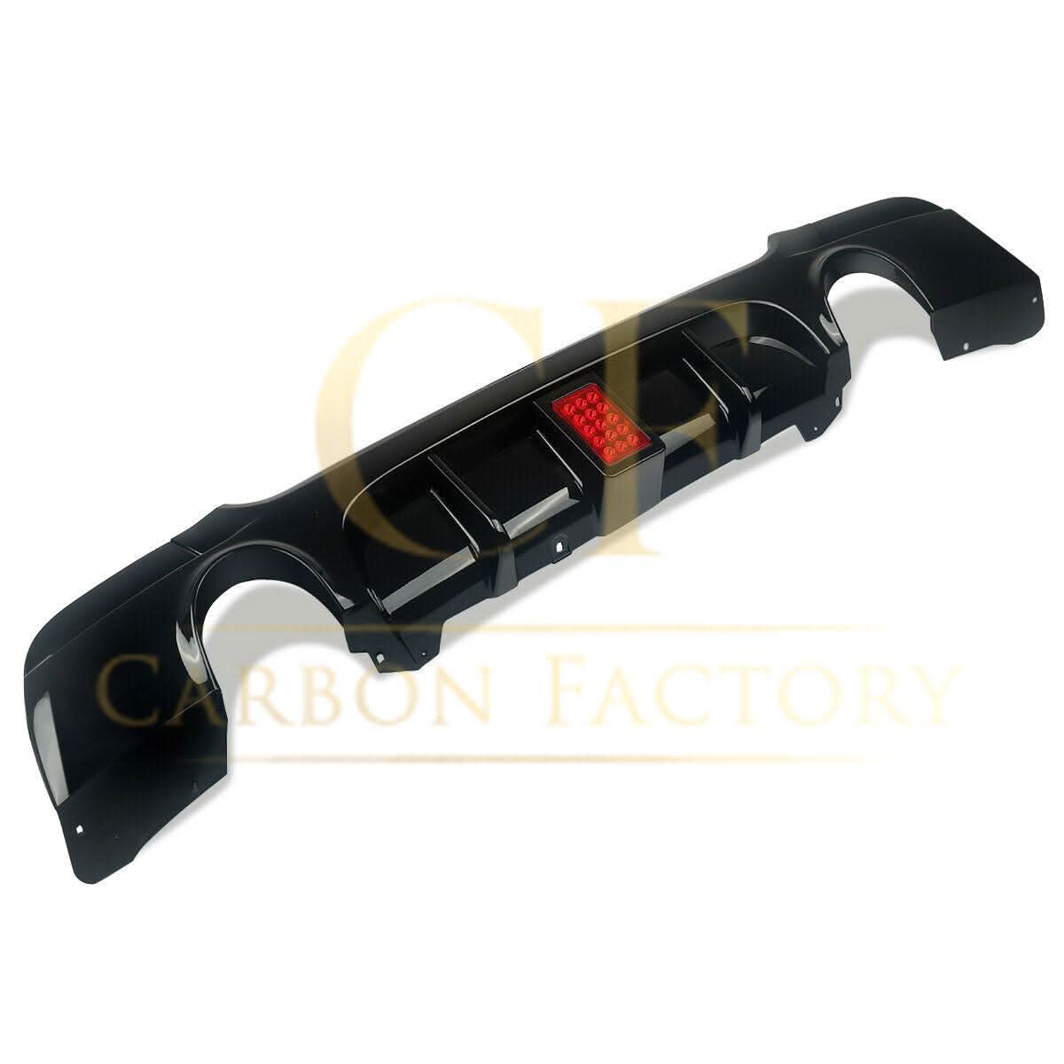 LED Style Gloss Black Rear Diffuser Dual Exhaust for BMW E90 E91 3 Series 05-13
