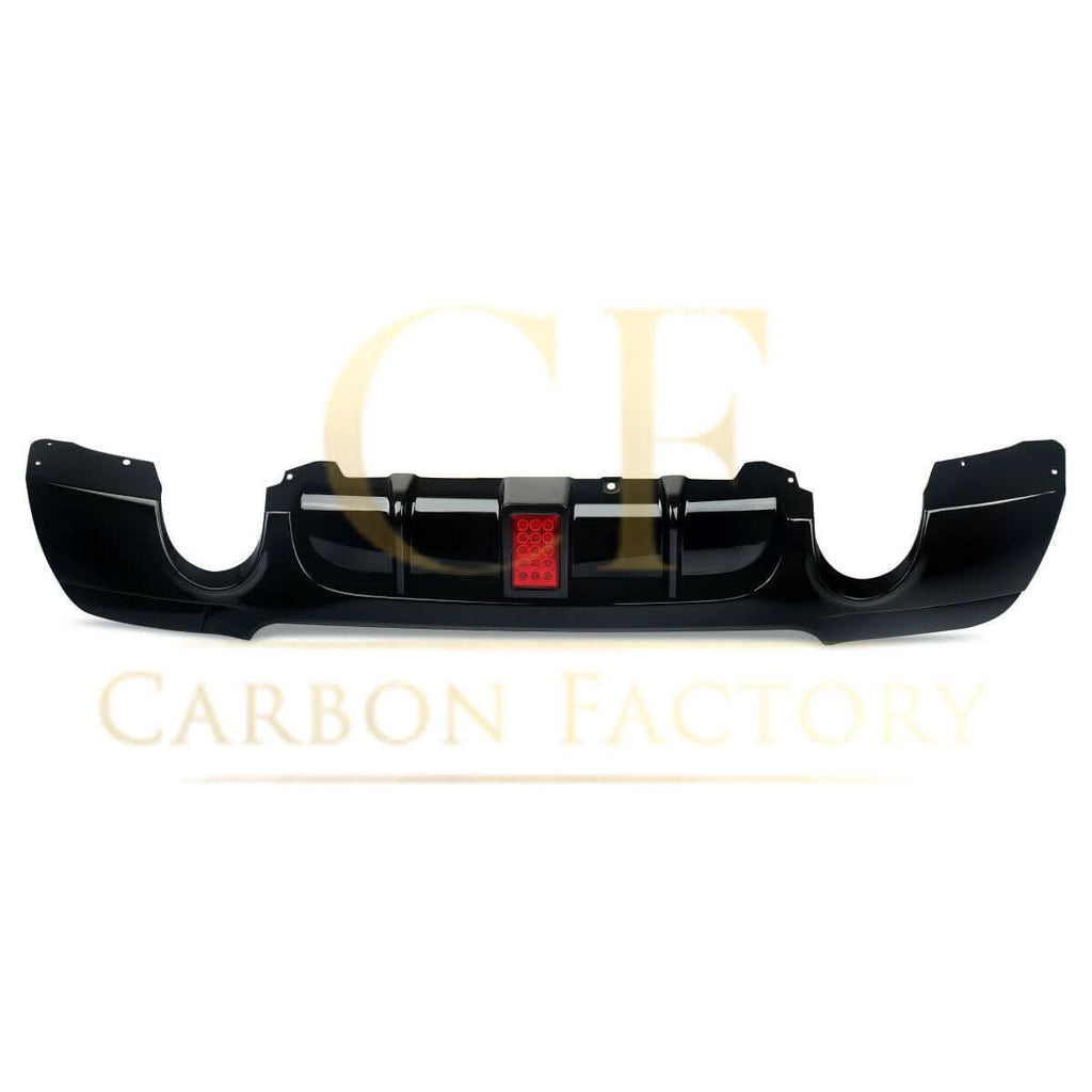 LED Style Gloss Black Rear Diffuser Dual Exhaust for BMW E90 E91 3 Series 05-13