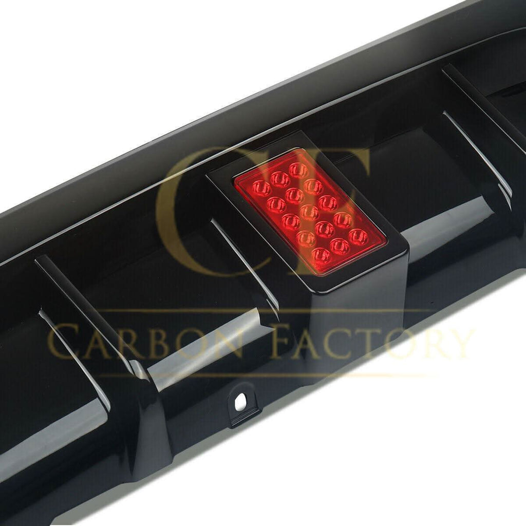 LED Style Gloss Black Rear Diffuser Dual Exhaust for BMW E92 E93 3 Series 05-13