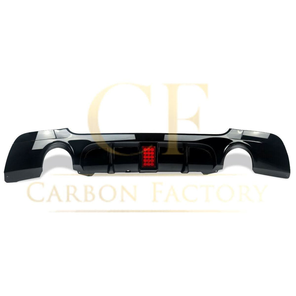 LED Style Gloss Black Rear Diffuser Dual Exhaust for BMW E92 E93 3 Series 05-13