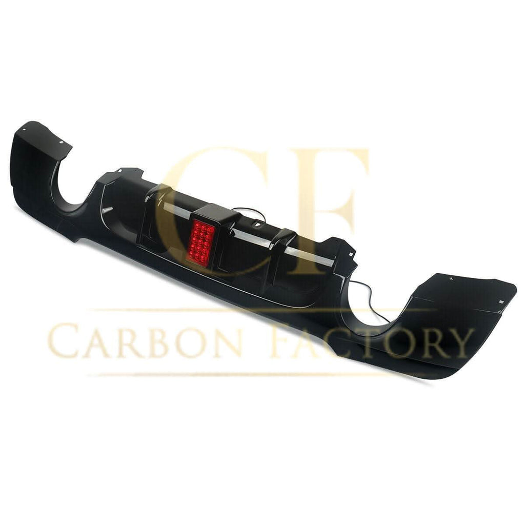 LED Style Gloss Black Rear Diffuser Dual Exhaust for BMW E92 E93 3 Series 05-13