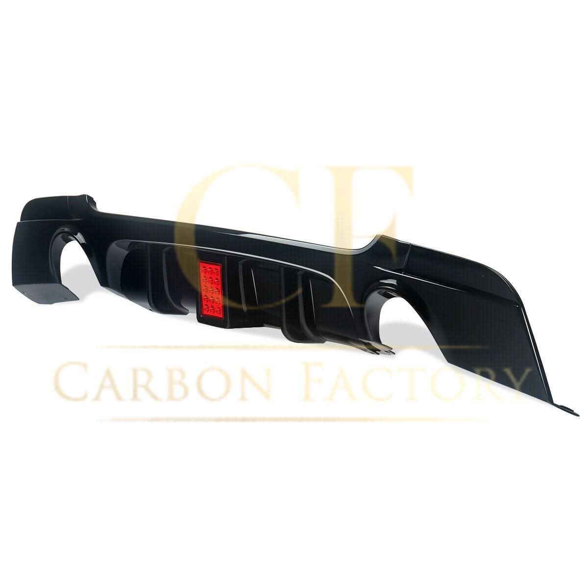 LED Style Gloss Black Rear Diffuser Dual Exhaust for BMW E92 E93 3 Series 05-13