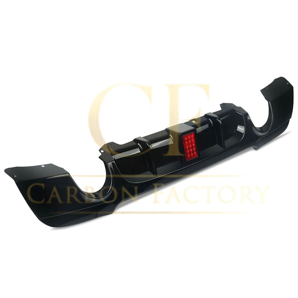 LED Style Gloss Black Rear Diffuser Dual Exhaust for BMW E92 E93 3 Series 05-13
