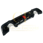 LED Style Gloss Black Rear Diffuser Dual Exhaust for BMW E92 E93 3 Series 05-13