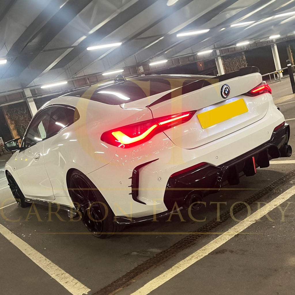 LED Style Gloss Black Rear Diffuser for BMW 4 Series G22 G23 20-Present