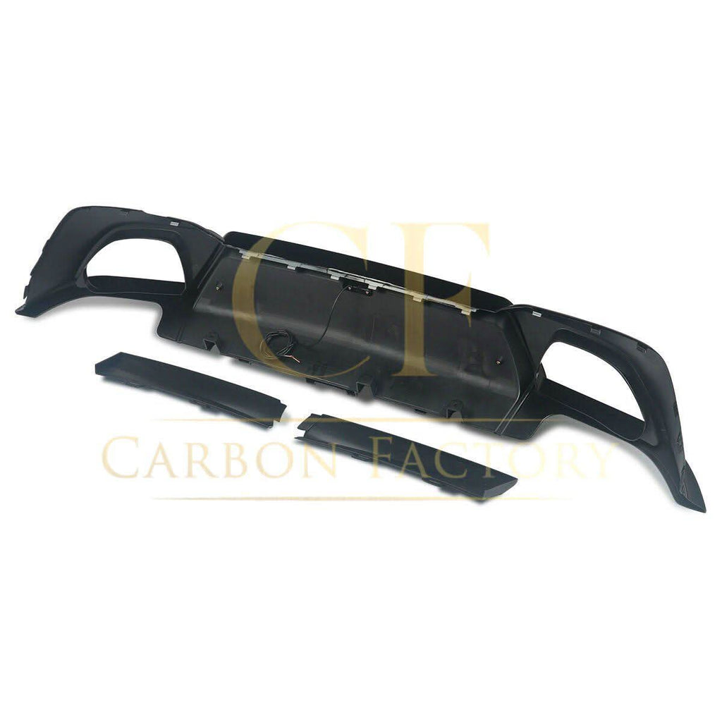 LED Style Gloss Black Rear Diffuser Quad Exhaust for BMW 3 Series G20 G21 Pre-LCI 19-22