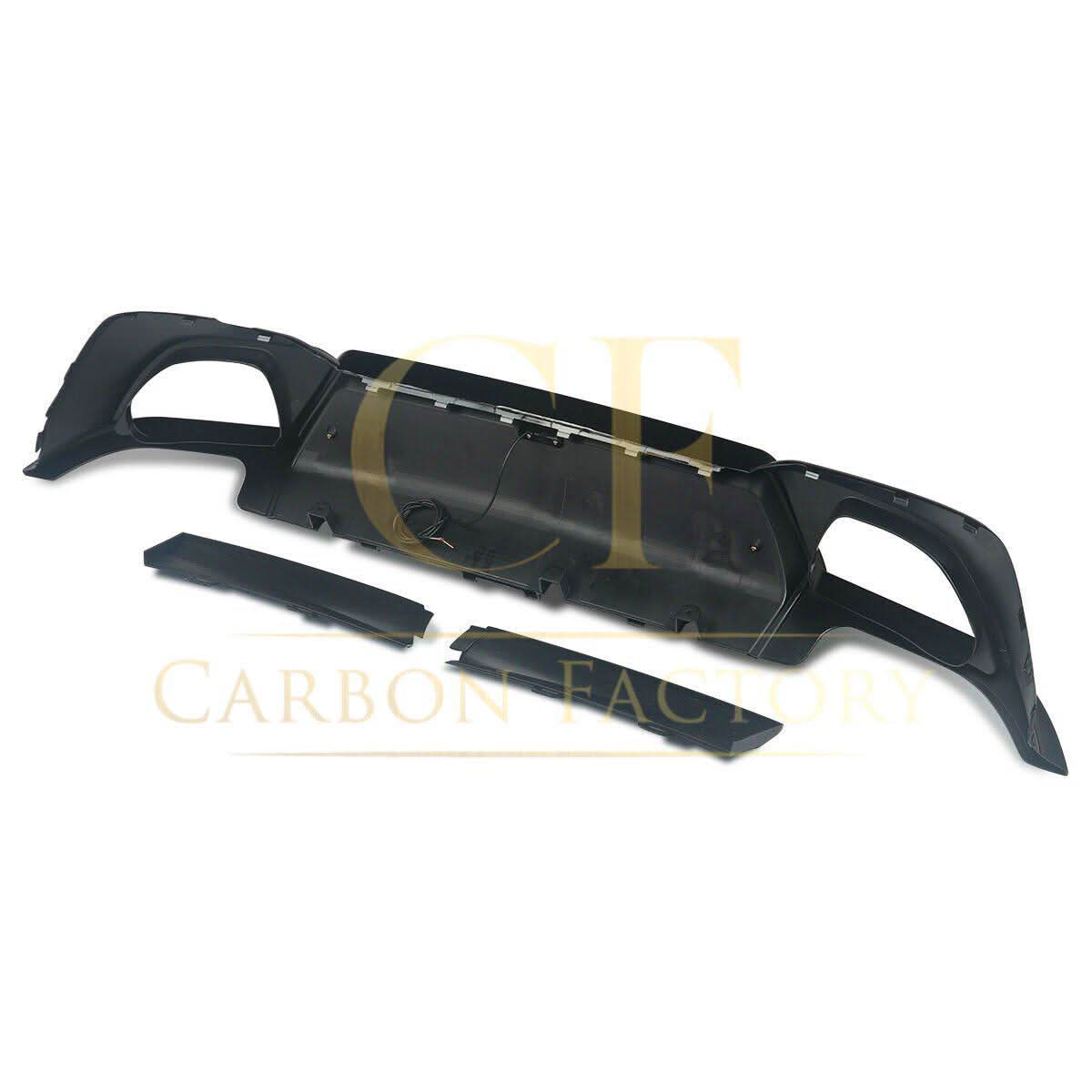LED Style Gloss Black Rear Diffuser Quad Exhaust for BMW 3 Series G20 G21 Pre-LCI 19-22