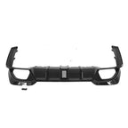 LED Style Gloss Black Rear Diffuser Quad Exhaust for BMW 3 Series G20 G21 Pre-LCI 19-22