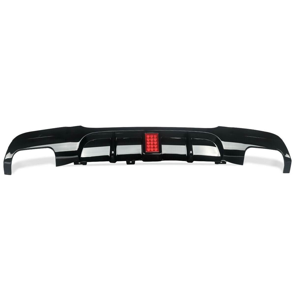 LED Style Gloss Black Rear Diffuser Quad Exhaust for BMW E90 E91 3 Series 05-13