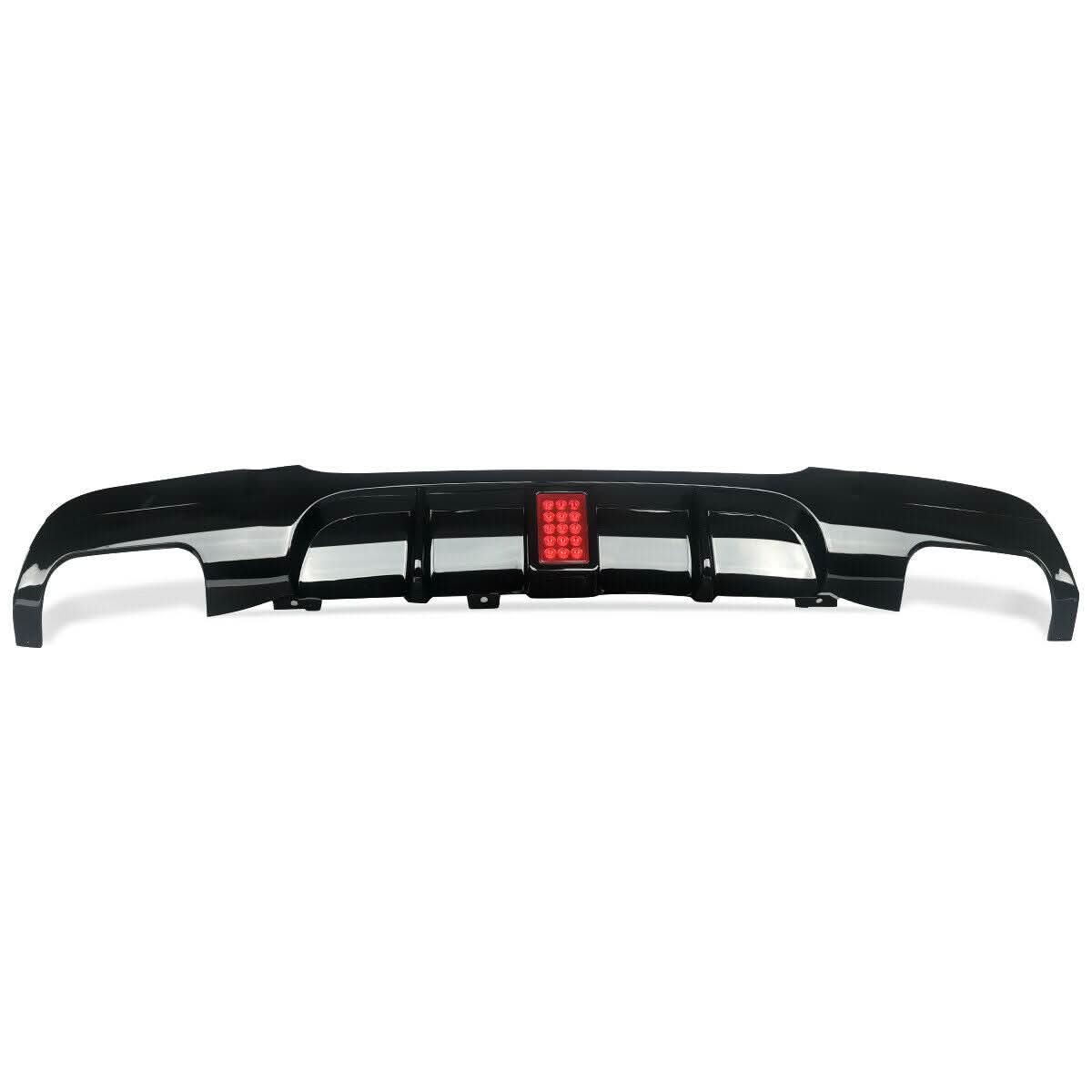 LED Style Gloss Black Rear Diffuser Quad Exhaust for BMW E90 E91 3 Series 05-13