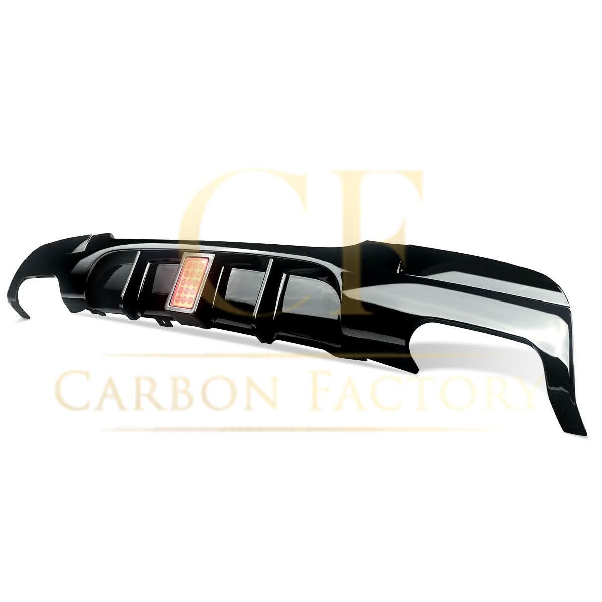 LED Style Gloss Black Rear Diffuser Quad Exhaust for BMW E90 E91 3 Series 05-13