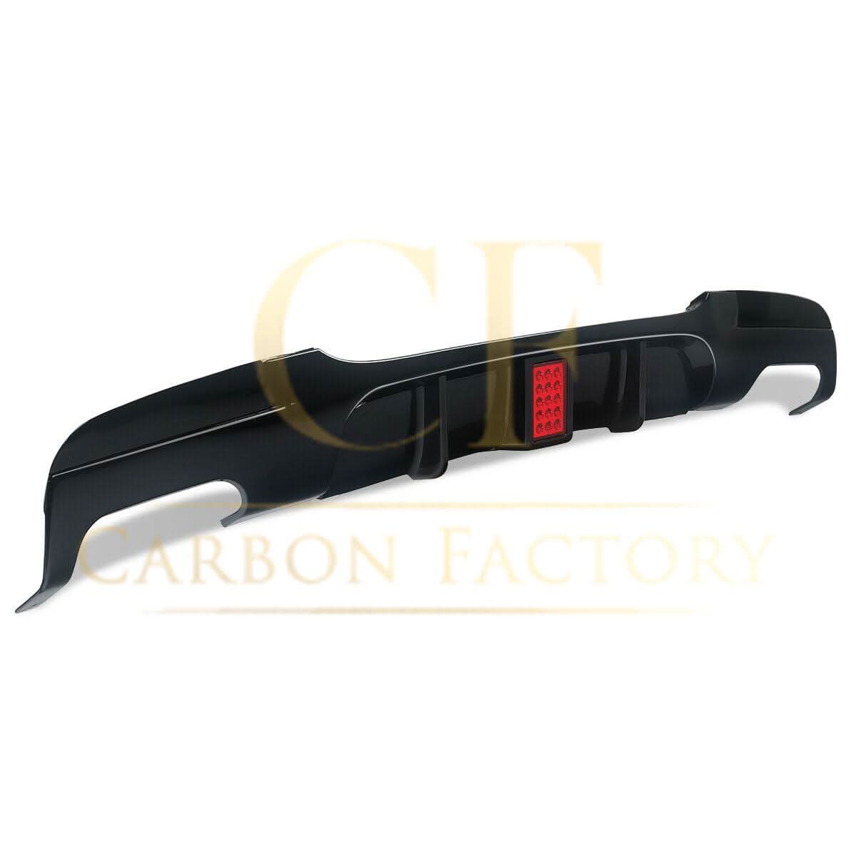 LED Style Gloss Black Rear Diffuser Quad Exhaust for BMW E90 E91 3 Series 05-13