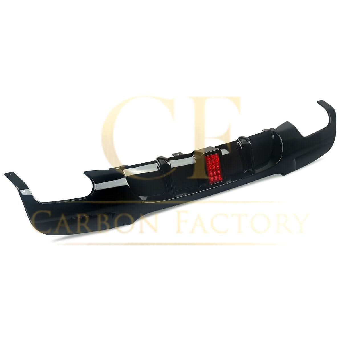 LED Style Gloss Black Rear Diffuser Quad Exhaust for BMW E90 E91 3 Series 05-13