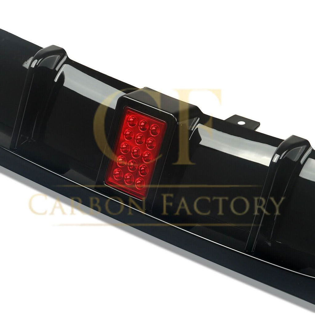 LED Style Gloss Black Rear Diffuser Quad Exhaust for BMW E90 E91 3 Series 05-13