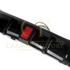 LED Style Gloss Black Rear Diffuser Twin Exhaust for BMW E90 E91 3 Series 05-13