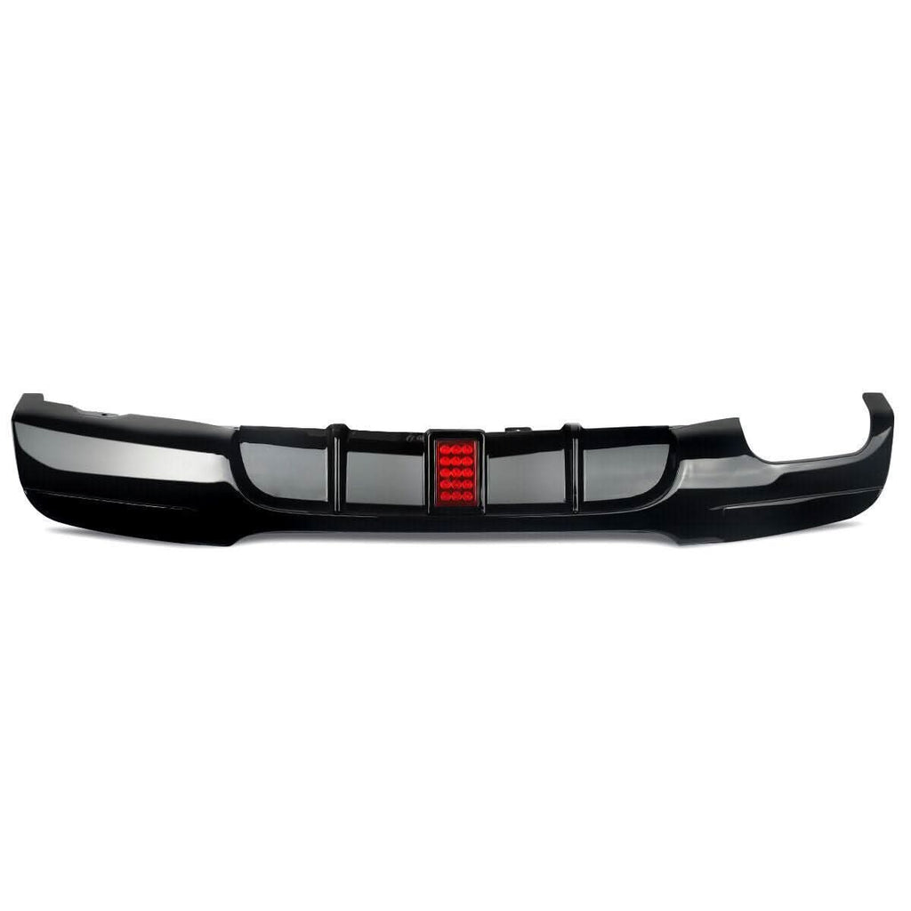 LED Style Gloss Black Rear Diffuser Twin Exhaust for BMW E92 E93 3 Series 05-13