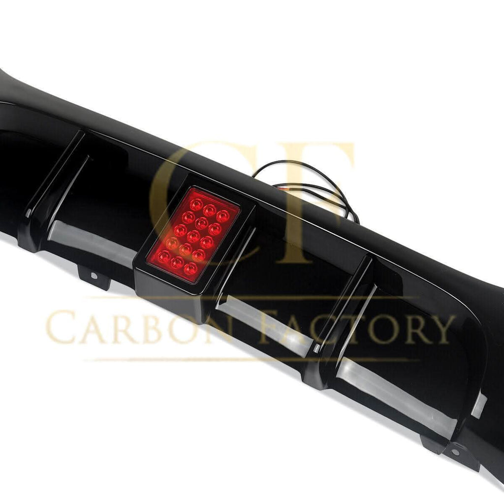 LED Style Gloss Black Rear Diffuser Twin Exhaust for BMW E92 E93 3 Series 05-13