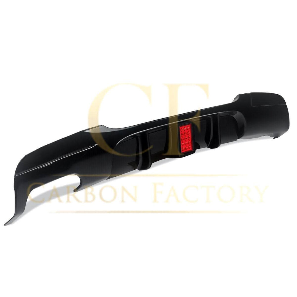 LED Style Gloss Black Rear Diffuser Twin Exhaust for BMW E92 E93 3 Series 05-13