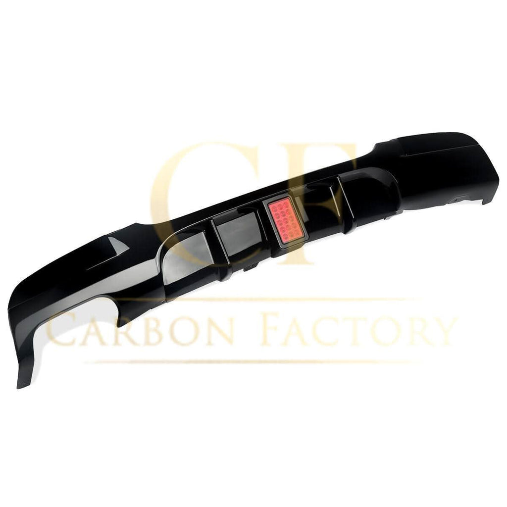 LED Style Gloss Black Rear Diffuser Twin Exhaust for BMW E92 E93 3 Series 05-13