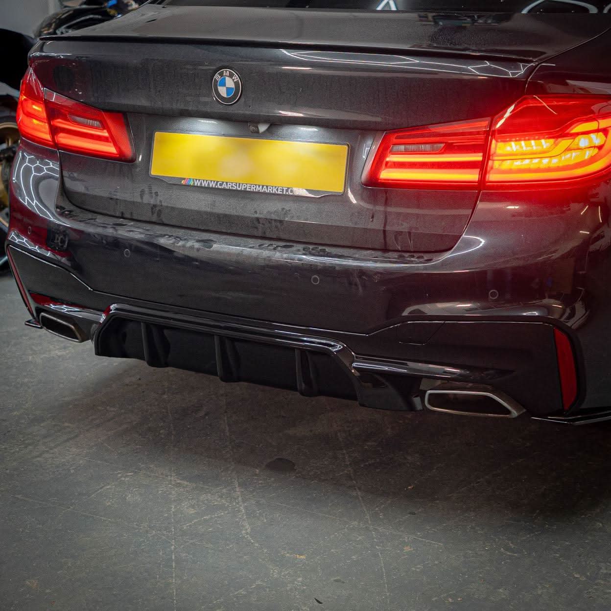 M5 Style Gloss Black Rear Diffuser for BMW F90 M5 & G30 G31 5 Series M Sport 17-24