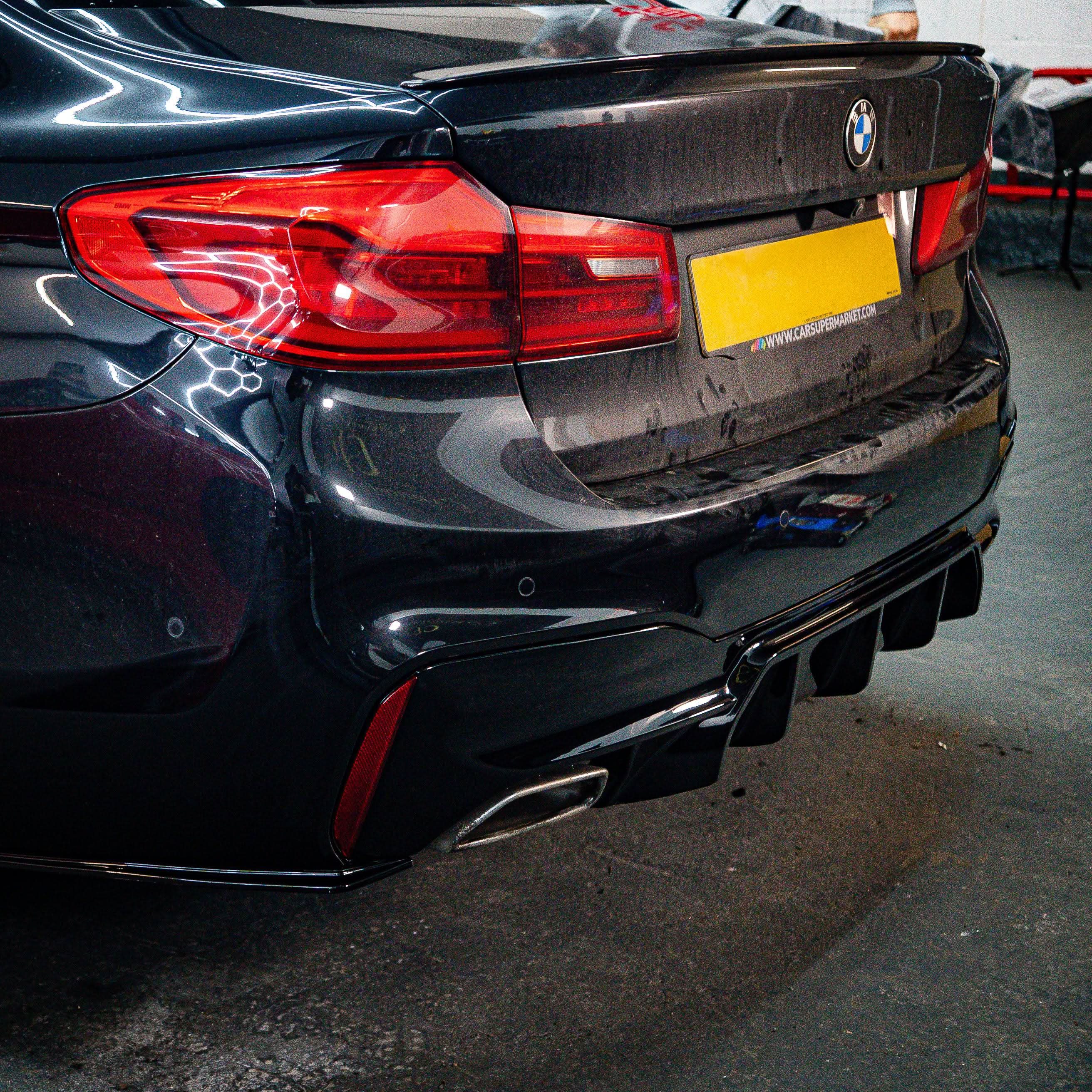 M5 Style Gloss Black Rear Diffuser for BMW F90 M5 & G30 G31 5 Series M Sport 17-24
