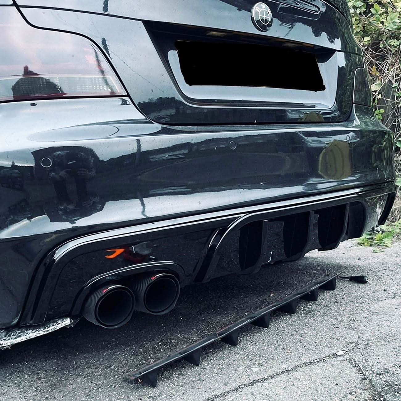 MP Style Gloss Black Rear Diffuser for BMW 1 Series E82 E88 2007-2013