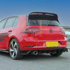 TCR Style Gloss Black Rear Diffuser for VW Golf MK7.5 GTI 17-20