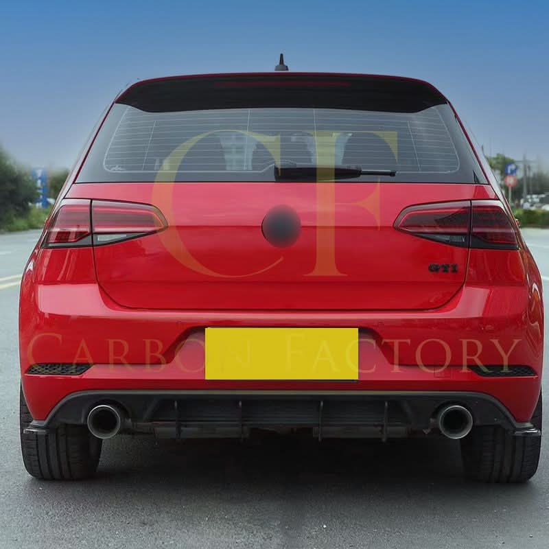 TR Style Gloss Black Rear Diffuser for VW Golf MK7.5 GTI 17-20
