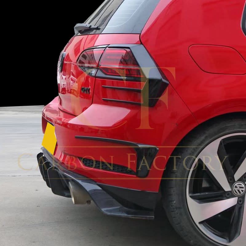 TR Style Gloss Black Rear Diffuser for VW Golf MK7.5 GTI 17-20