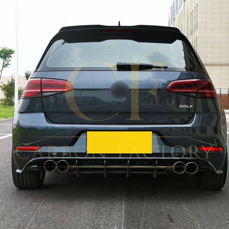 TR Style Gloss Black Rear Diffuser Trims for VW Golf MK7.5 R 17-20