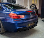 V Style Gloss Black Rear Diffuser Dual Exhaust for BMW 6 Series F06 F12 F13 M Sport 12-17