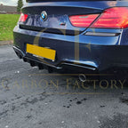 V Style Gloss Black Rear Diffuser Dual Exhaust for BMW 6 Series F06 F12 F13 M Sport 12-17