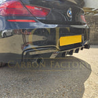 V Style Gloss Black Rear Diffuser Dual Exhaust for BMW 6 Series F06 F12 F13 M Sport 12-17