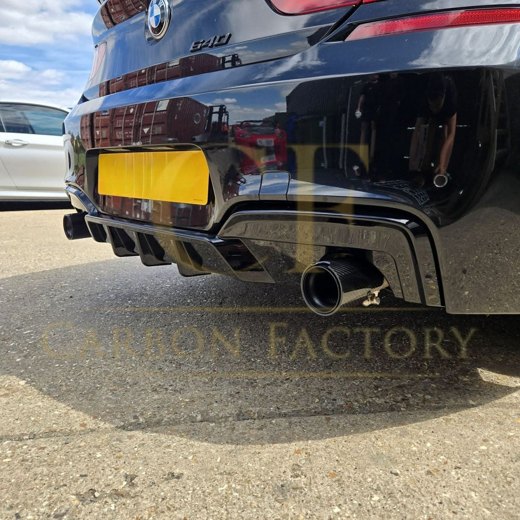 V Style Gloss Black Rear Diffuser Dual Exhaust for BMW 6 Series F06 F12 F13 M Sport 12-17