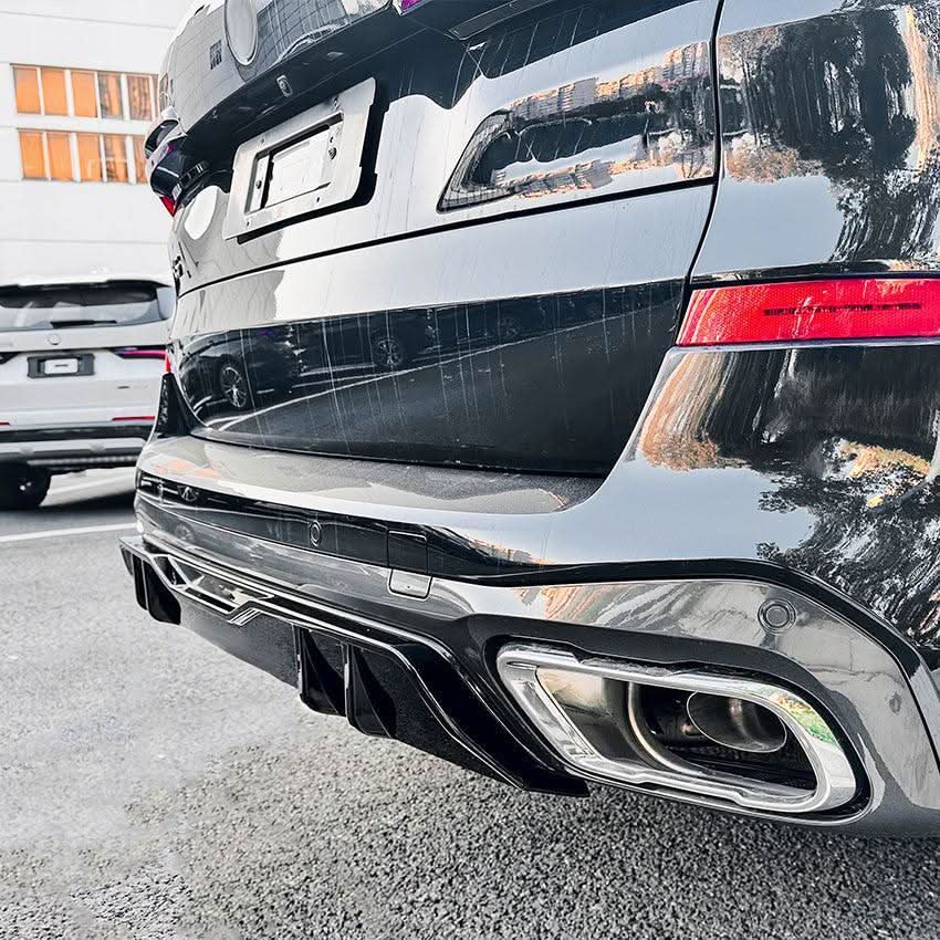 V Style Gloss Black Rear Diffuser for BMW G05 X5 19-25