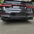V Style Gloss Black Rear Diffuser for BMW G12 7 Series LCI 20-23