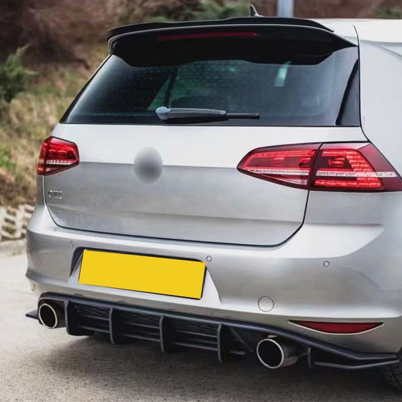 V Style Gloss Black Rear Diffuser for VW Golf MK7 GTI 13-16
