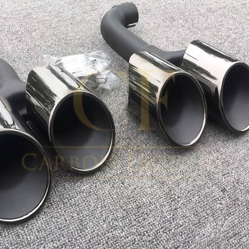 V Style Gloss Black Rear Diffuser with Exhaust Tips for BMW G01 X3 18-21