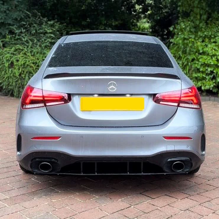 A35 Style Rear Diffuser & Twin Exhaust Tips for Mercedes Benz W177 A Class 18-25
