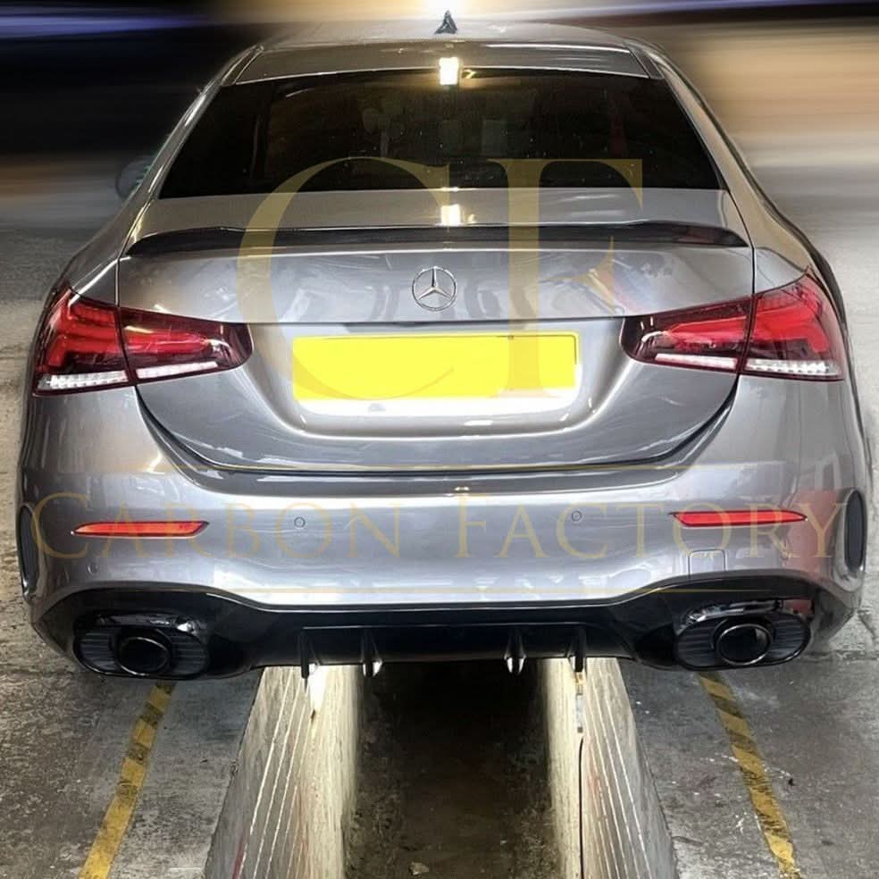 A35 Style Rear Diffuser & Twin Exhaust Tips for Mercedes Benz W177 A Class 18-25